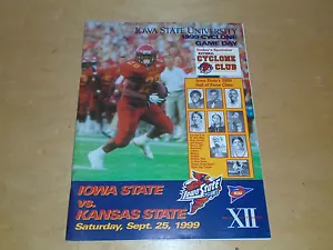 1999 KANSAS STATE AT IOWA STATE COLLEGE FOOTBALL PROGRAM EX-MINT - Picture 1 of 1