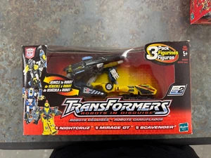 Caja de figuras Nightcruz Mirage GT Scavenger Transformers RID Robots disfrazados - Imagen 1 de 6