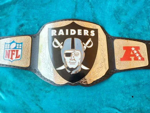 Raiders Heavyweight Wrestling Championship Leather Belt 2mm ZINC Cover