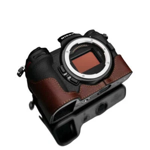 Gariz XS-CHZ6/7BR Genuine Brown Leather Half Case for Nikon Z7/Z6 - Picture 1 of 15