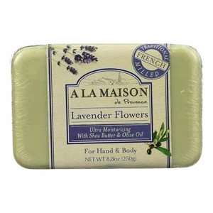 A La Maison Lavender Flowers Bar Soap Ultra Moisturizing with Shea Butter 8.8 Oz - Picture 1 of 1