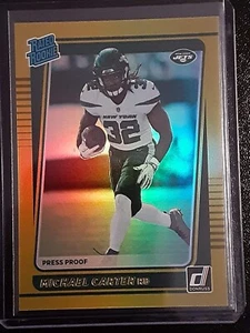 2021 Donruss Gold Holo Premium Press Proof Rated Rookie #268 - Michael Carter - Picture 1 of 2