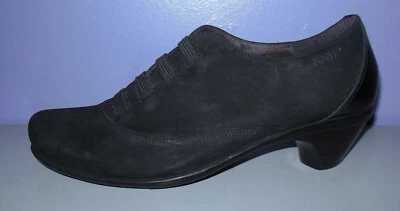 NAOT Black Nubuck Leather Stretch Strap Pumps Size 42 Euro 11 US - Image 1 of 4