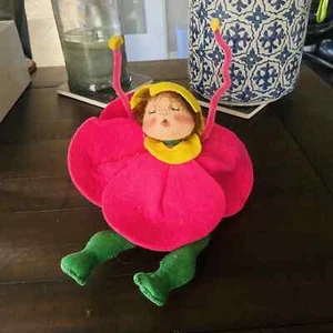 Vintage 1993 Annalee Fuchsia FLOWER KID 7” - Picture 1 of 6