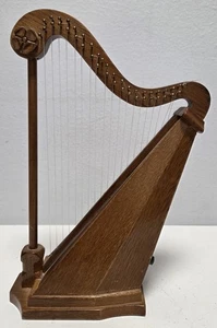 Vintage 1983 Enesco 10" Wooden Musical HARP - Mozarts "Lullaby" - Bild 1 von 6