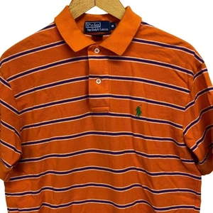 Polo by Ralph Lauren Herren Medium Poloshirt orange gestreift Pony Baumwolle Preppy - Bild 1 von 8