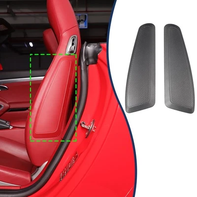 Tapicería lateral de asiento de fibra de carbono real mate para Porsche 718 982/911 991 2015-2020 Foto 1 de 4