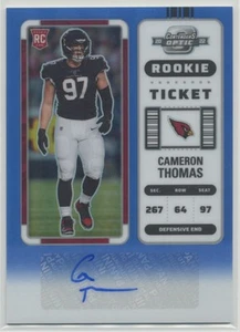 Cameron Thomas 2022 Contenders Optic RC Ticket AUTO Blue Prizm /75 Rookie #150 - Picture 1 of 2