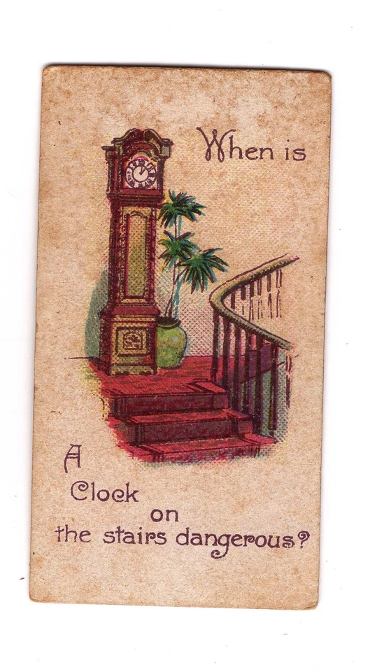 Wills 1898 issue in Australia ‘Conundrums’. Grandfather Clock - Image 1 of 2