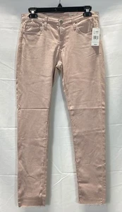AG Womens Pink Solid Frayed Hem Stretch Ankle Skinny Pants Size 27 NWT - Picture 1 of 5