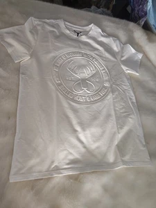 L White T-Shirt Skilled Hunt & Game Fish Shirt Show Me What You're Working With - Picture 1 of 6