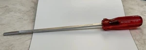 RIDGID 1933, 7/32in. Flat Tip Screwdriver, 8in. Long Square Shank, Red Grip, USA - Picture 1 of 8