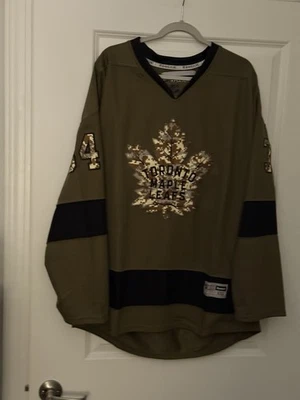 Austin Matthew’s Toronto Maple Leafs Salute To Military Warm Up Jersey - Image 1 of 4