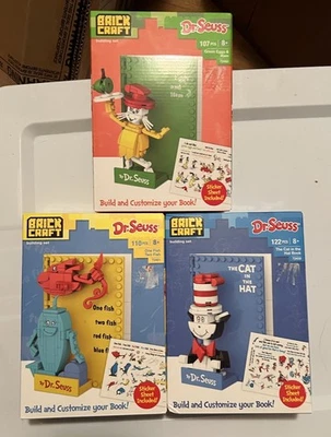 Brick Craft Dr. Seuss Build and Customize Your Book Set of 3 New - Image 1 of 2