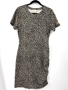 Michael By Michael Kors Camiseta Estampado Animal Vestido Elástico Tostado Negro Grande - Imagen 1 de 6