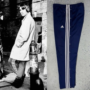 Vintage Y2K Adidas Blue Adibreak Side Snap Track Pants Tricot 3-Stripe Oasis 2XL - Picture 1 of 13
