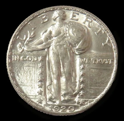 1929 USA STANDING LIBERTY QUARTER 25C CHOICE MINT STATE  - Image 1 of 2