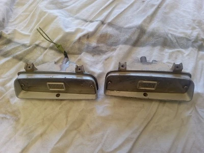 1972 Dodge Charger Rallye SE Front Turn Signal Housings with Lenses ~ Working ~ - Image 1 of 4