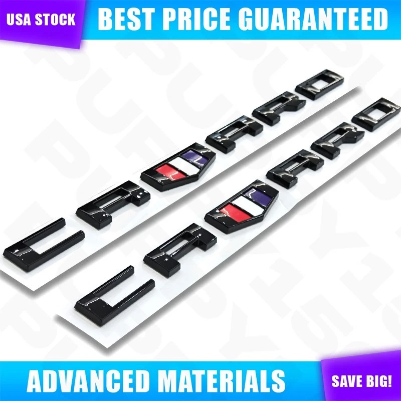 2x FOR CAMARO GLOSS Letter Fender Marker Emblem 3D Badge RS SS ZL1 Z28 Sport Foto 1 de 4