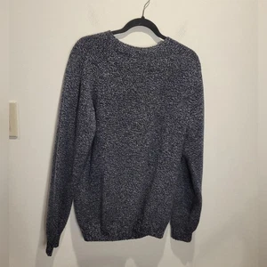 Filson Mens Size L 100% Wool Navy Marbled Knit Sweater. Tiny Flaw - Picture 1 of 7