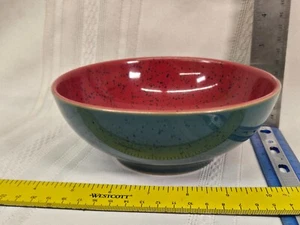 HARLEQUIN by DENBY 6,5" ZUPPIERA/CEREALI CIOTOLA fuori produzione ROSSO/VERDE INGHILTERRA - Foto 1 di 4