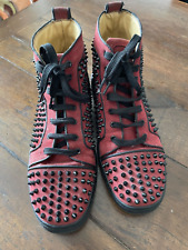 Christian Louboutin sneakers in pelle scamosciata Colore rosso Misura 10 UK