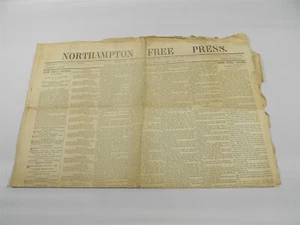 1866 Northampton Free Press Newspaper - 8E - Picture 1 of 12