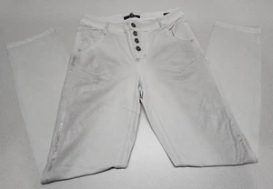 Yest Women Size 6 (30x31) Button Fly Gray Sparkle/Glitter Pants Stretch - Picture 1 of 9