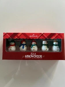 Hallmark Ornament Set of 5 Let it Snowmen - Picture 1 of 1