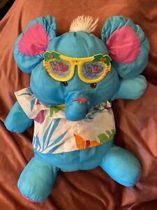 Puffalumps Fisher Price Vintage 1987 Blue Elephant Sunglasses 80’s Toy Puffalump