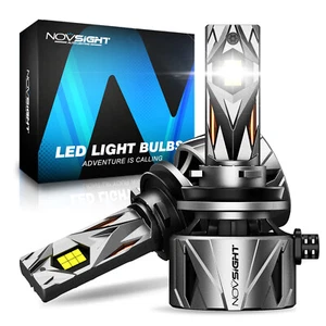 NOVSIGHT H11 H8 H9 LED Headlight Kit Low Beam Bulbs Super Bright 6500K 60000LM - Picture 1 of 10