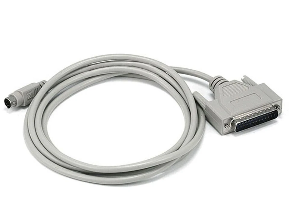 Mini DIN 8 Pin Male to DB25 Male for Mac to Imagewriter I Printer Cable 6FT - Image 1 of 1