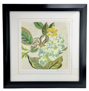Chariklia Zarris Art Block Print Modern Chintz IV Floral Limited Edition Signed - Picture 1 of 13