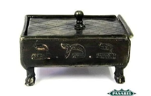 Antigua caja de especias de peltre besamim Alemania aprox. 1880 - Imagen 1 de 6