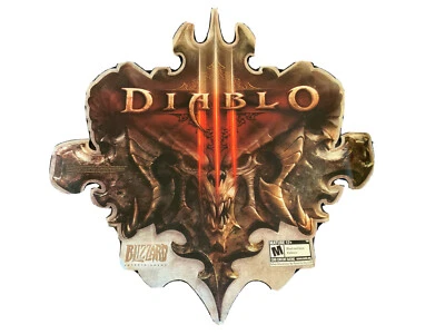 SIGNO DE COLECCIÓN Diablo III 3 Ventana de Tienda Cling 2012 Blizzard Promo NUEVO Sin Usar Muy Buen Estado Foto 1 de 4