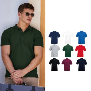 Heavyweight Short Sleeve Polo Shirt - Fruit of the Loom Top - Picture 1 of 13