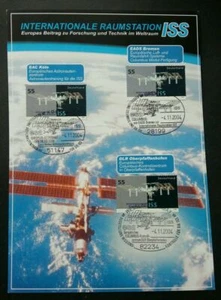 [SJ] Germany Space Satellite 2004 Astronomy FDC (stamp on info sheet concordance - Picture 1 of 5