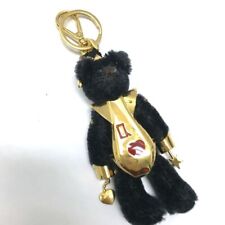 PRADA Keychain Bear Motif Lucky Star Bag Charm Black Gold Unisex 1ARB04