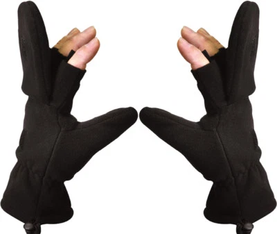 Fingerless Sniper Gloves Retractable Mittens Fleece Breathable Tactical Military - Image 1 of 2