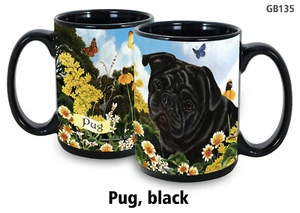 Garden Party Mug - Black Pug - Picture 1 of 1