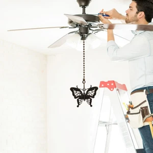 Butterfly Switch-mounted Pendant Ceiling Fan Extension Pull Chain - Picture 1 of 12