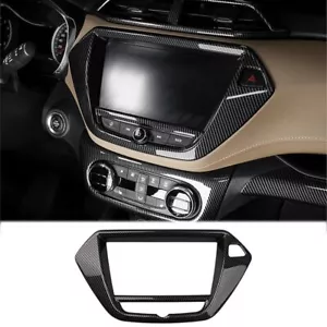 For Chevy Trailblazer 2021-2023 Carbon Fiber Central Navigation Panel Frame Trim - Picture 1 of 8