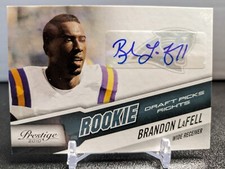 BRANDON LaFELL 2010 Prestige Auto RC Draft Picks Rights LSU TIGERS /299