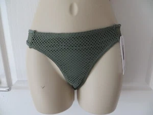 ROXY GREEN MESH BIKINI BOTTOMS SIZE XS NEW WITH TAG £32 - Picture 1 of 3