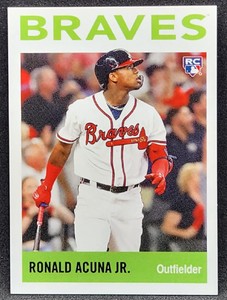 Ronald Acuna Jr RC 2018 Throwback Thursday #TBT Online Exclusive /875 Rookie 