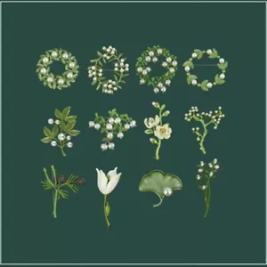 Broche de moda de planta perla de hoja verde para mujeres niñas accesorios joyería regalo - Imagen 1 de 24