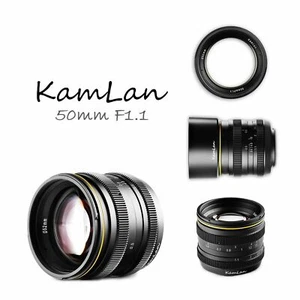 KamLan 50mm F1.1 APS-C Large Aperture Manual Lens for Canon Sony M43 Fujifilm X - Picture 1 of 8