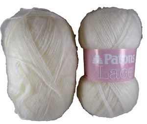 Patons Yarn Lace Vintage Lot of 2 Knitting Crochet Craft Mohair blend partial - Picture 1 of 7