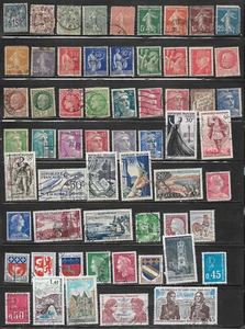 France, 60 Different, between #92 & #1387, Issued in 1878-1973, CV= $16.70 - Picture 1 of 1