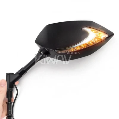 KiWAV Mirrors DUAL LED driving + turn signals fits HD HERITAGE SOFTAIL CLASSIC - Image 1 of 4